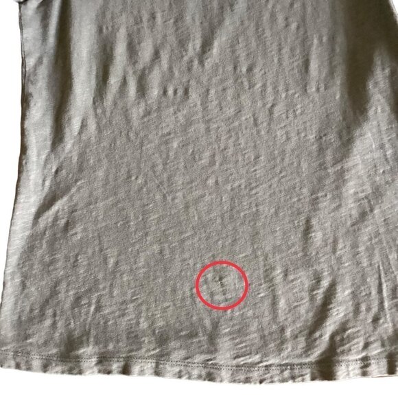 Talbots Short Sleeve Top Floral Embroidered Neck Cotton Green & White Sz S #91M - Picture 6 of 8